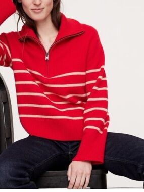 New Without Tags Banana Republic Cashmere Half ZipSweater